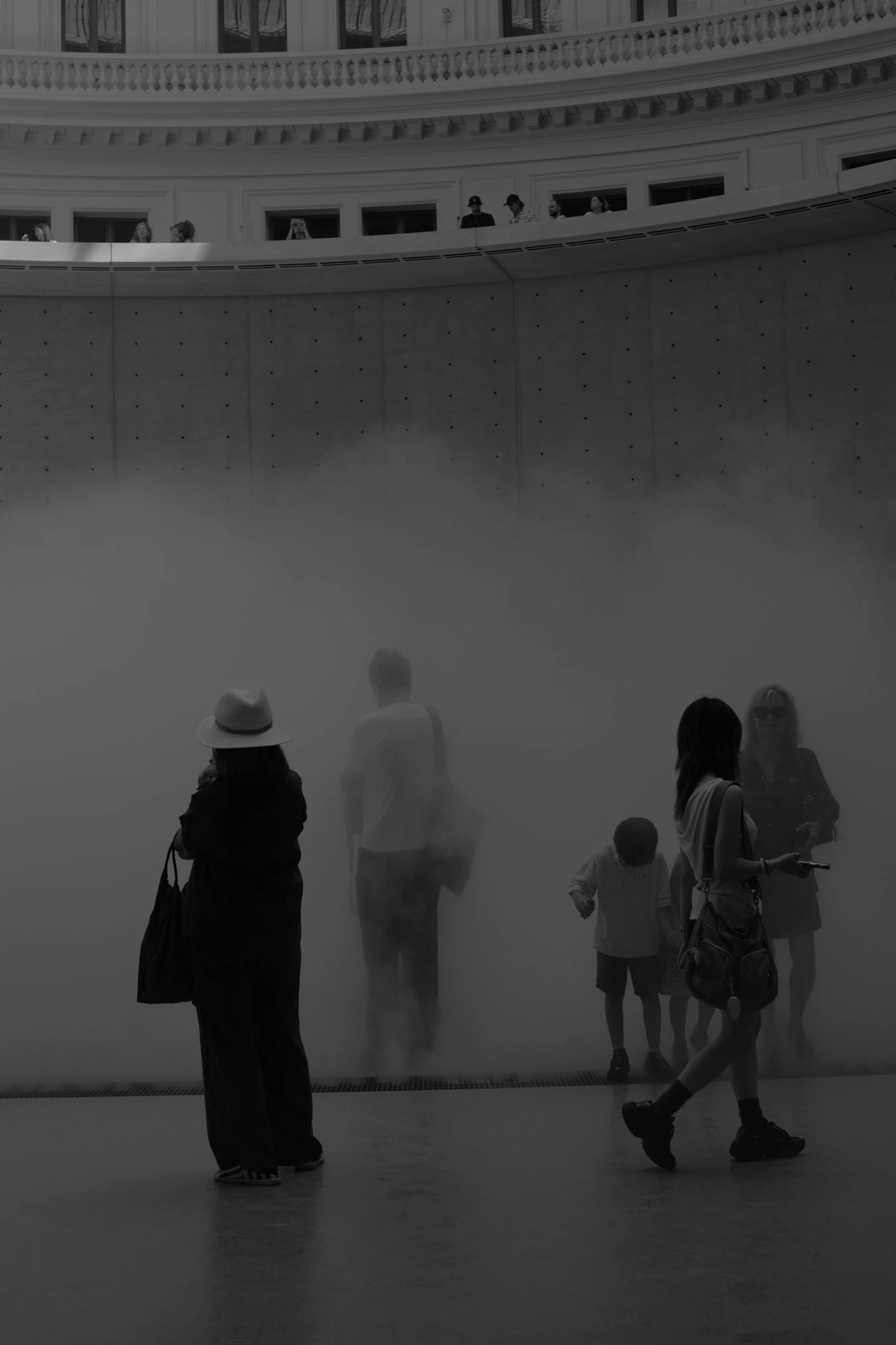 Cloud with person standing in front