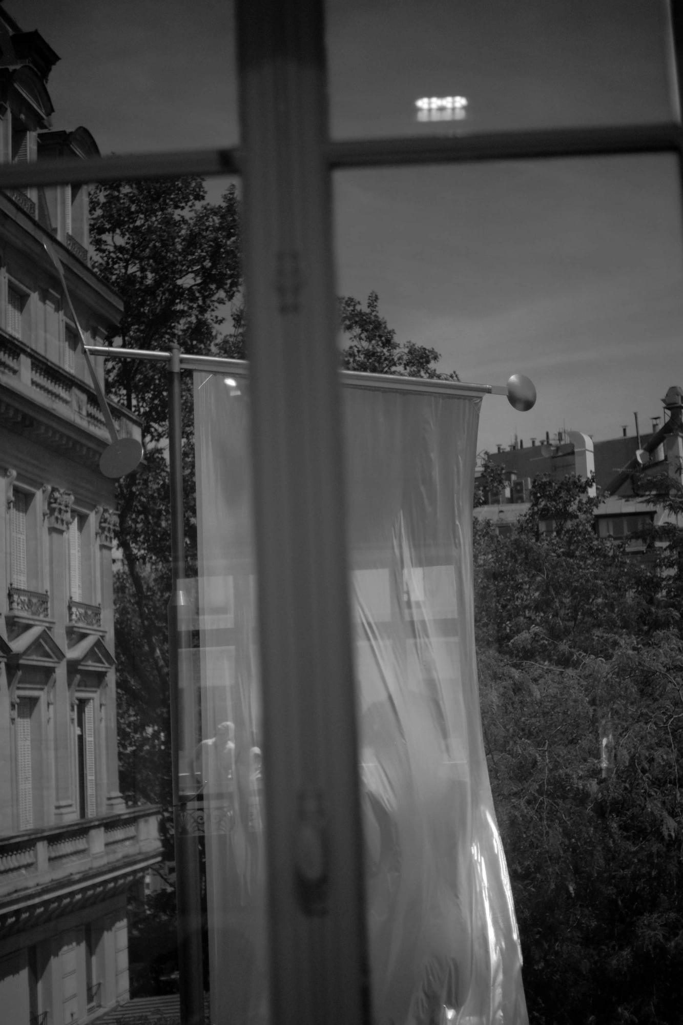 Flag outside of window
