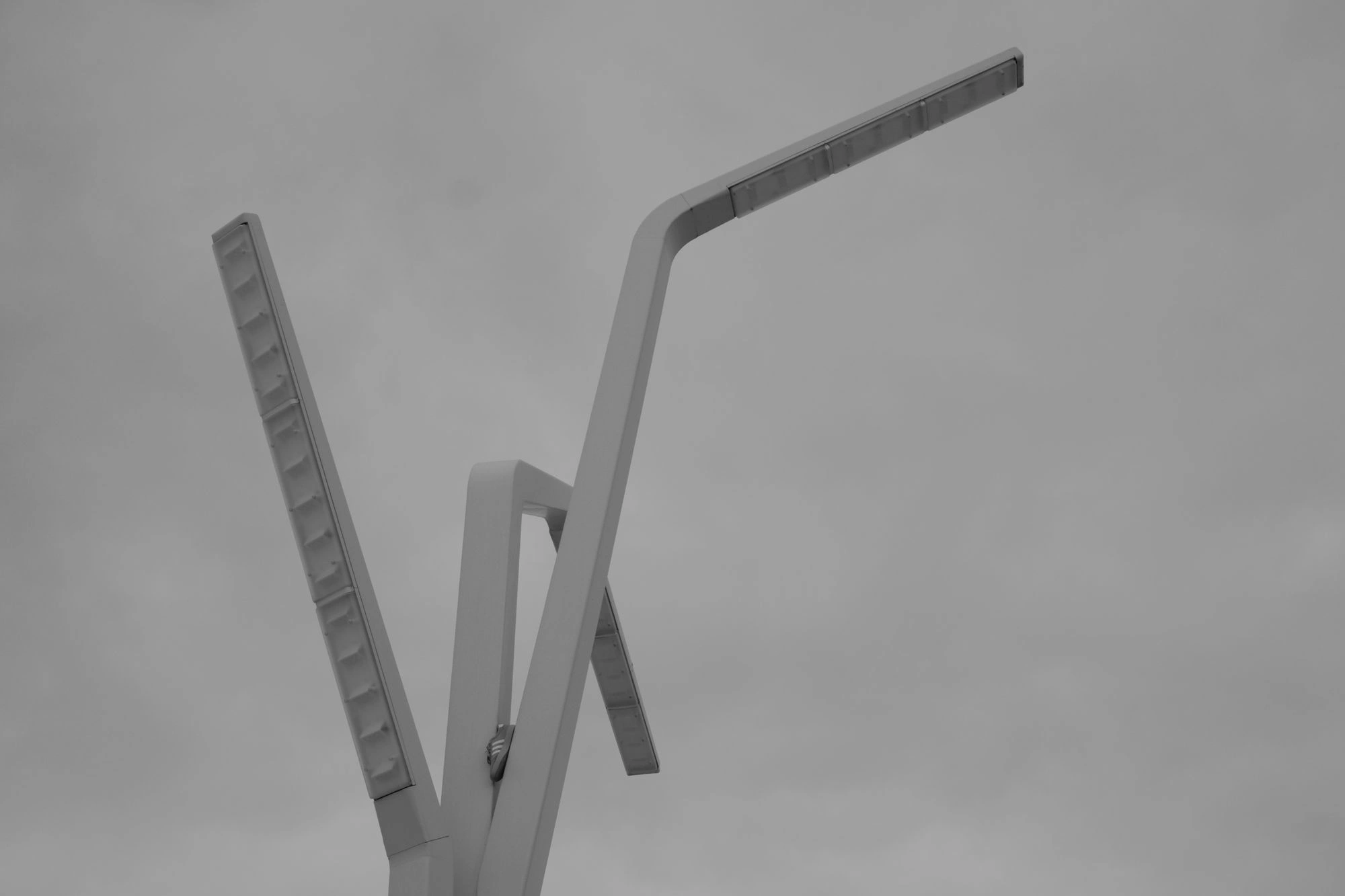 2026-07-18 - xt15-45 - bw - NL - Scheveningen - Light post with shoe stuck on it