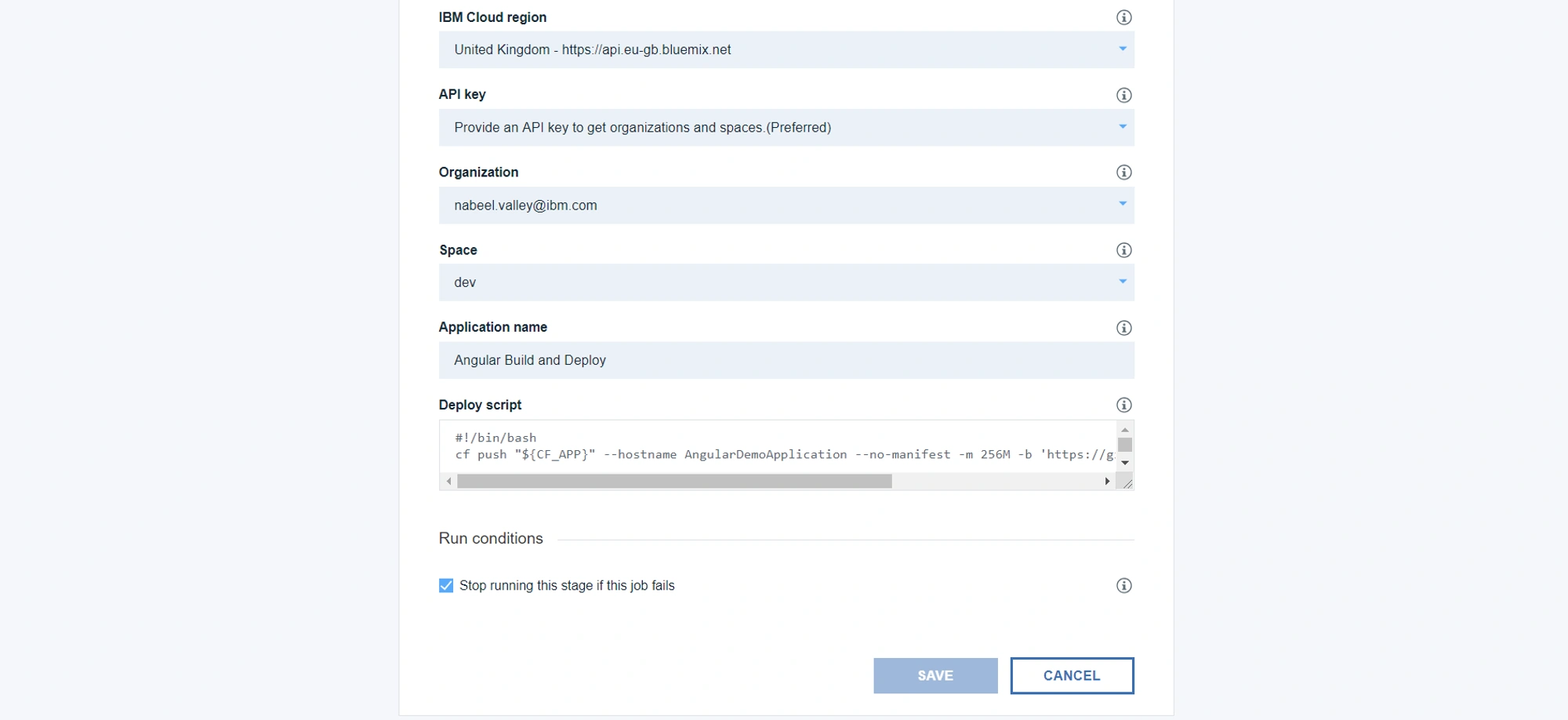 Deploy Script Configuration
