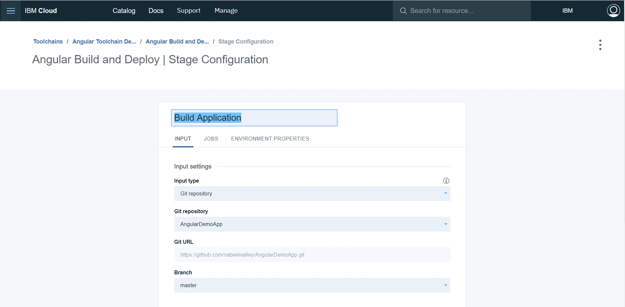 Configure Build Stage