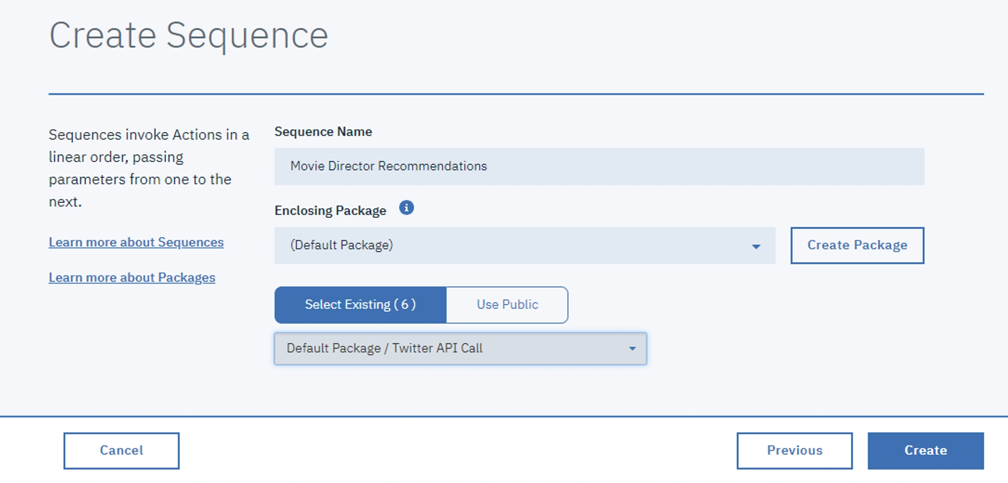 Creating a Sequence